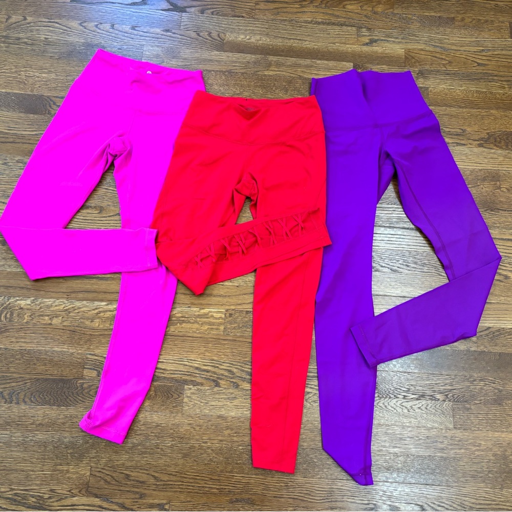 💜❤️💗 LULULEMON, PINK, 90 Degrees BUNDLE of high waisted leggings